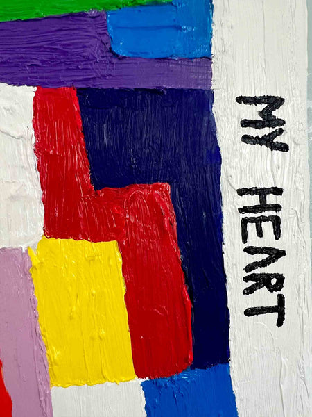 Découvrez "MESS" issue de la série PRISMES d'Alina Schiau, aka alina(lalala).Huile et acrylique sur toile de lin montée sur châssis. - 2023. Découvrez toutes les oeuvres de l'univers contemporain, déjanté et décapant de l'artiste.