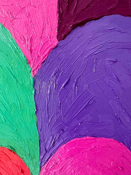 Découvrez "CLOUDS" issue de la série PRISMES d'Alina Schiau, aka alina(lalala).Huile et acrylique sur toile de lin montée sur châssis. - 2023. Découvrez toutes les oeuvres de l'univers contemporain, déjanté et décapant de l'artiste.