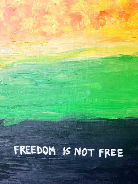 Découvrez "SUNSET" issue de la série PRISMES d'Alina Schiau, aka alina(lalala).Huile et acrylique sur toile de lin montée sur châssis. - 2023. Découvrez toutes les oeuvres de l'univers contemporain, déjanté et décapant de l'artiste.