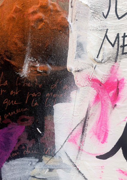 Découvrez "UNTITLED" peinture d'Alina Schiau, aka (lalala) de la série WORDS. Technique mixte sur toile.  Acrylique, bombe, Posca et collage de dessin sur carton, sur toile montée sur châssis. Voir toutes les oeuvres, l'univers contemporain, déjanté et décapant de l'artiste.