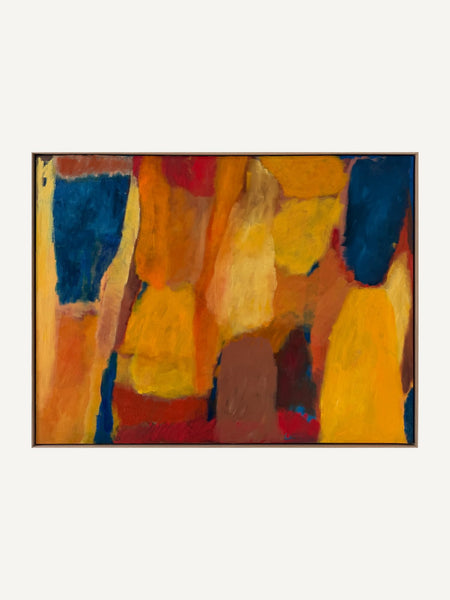 EMBER, Alina Schiau, 2026, huile et bâtons d'huile sur lin, 89 × 116 cm