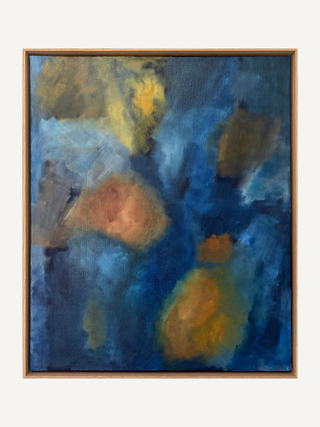 FORGOTTEN, Alina Schiau, 2026, huile et bâtons d'huile sur lin, 65 × 54 cm