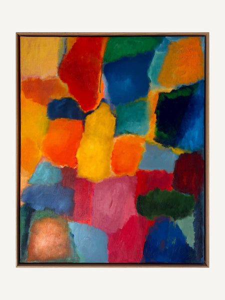 FULL, Alina Schiau, 2026, huile et bâtons d'huile sur lin, 73 × 60 cm