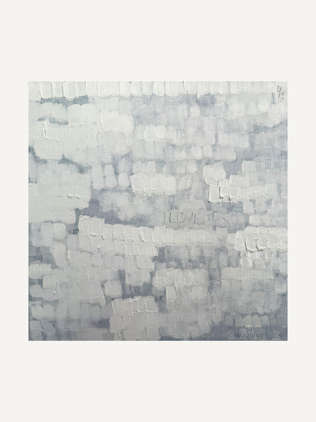 IMVISIBLE II, Alina Schiau, 2024, huile et acrylique sur toile, 40 × 40 cm