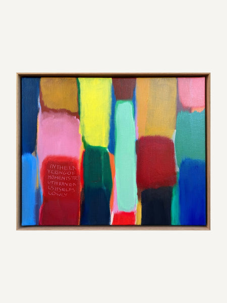 LAYERED TRUTH, Alina Schiau, 2025, huile et acrylique sur lin, 38 × 46 cm