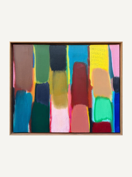 SHIFTING MEMORY, Alina Schiau, 2025, huile et acrylique sur lin, 38 × 46 cm