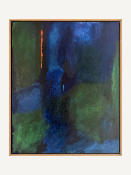 STILL, Alina Schiau, 2026, huile et bâtons d'huile sur lin, 73 × 60 cm