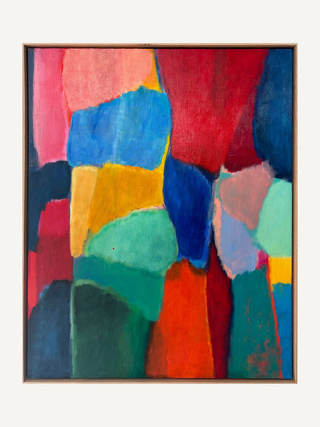 VIVID, Alina Schiau, 2026, huile et bâtons d'huile sur lin, 100 × 81 cm