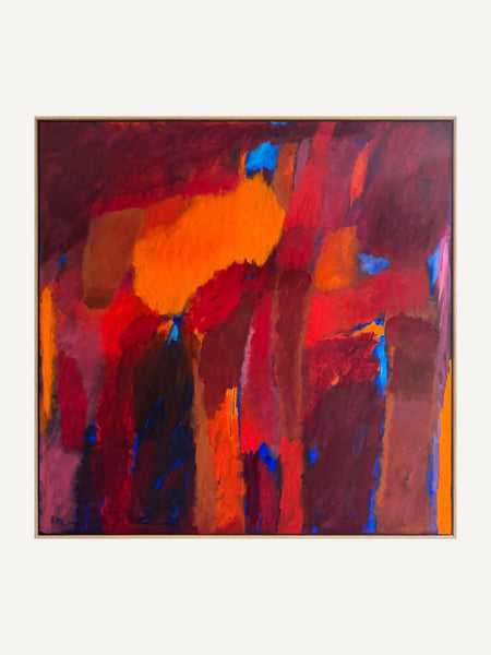 WAS, Alina Schiau, 2026, huile et bâtons d'huile sur lin, 120 × 120 cm
