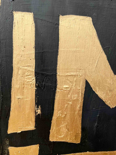 Découvrez "BULLSHIT" œuvre de la série SWORD d'Alina Schiau aka(lalala). Issue de sa série SWORD, gazing at Art.Huile, pastels et cirage doré sur toile montée sur châssis.Voir toutes les peintures, l'univers contemporain, déjanté et décapant de l'artiste.